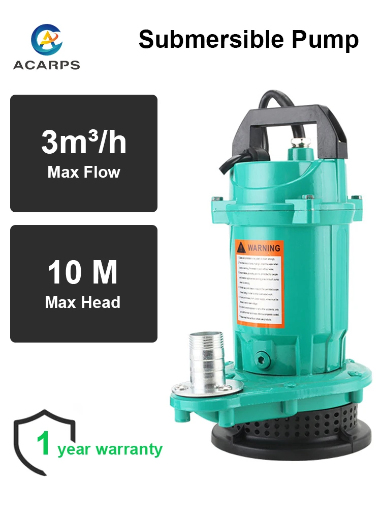 อัคคาร์ปส์ปั๊มจุ่มแบบพกพาหัวสูงไหลแรงสูง 220V สำหรับบ้านการเกษตรการสูบน้ำสวนชลประทาน, ปั๊มน้ำทิ้ง 1