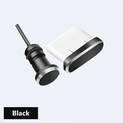 Universal Type - C and 3.5mm Earphone Jack Anti - Dust Accessory Set (Black)