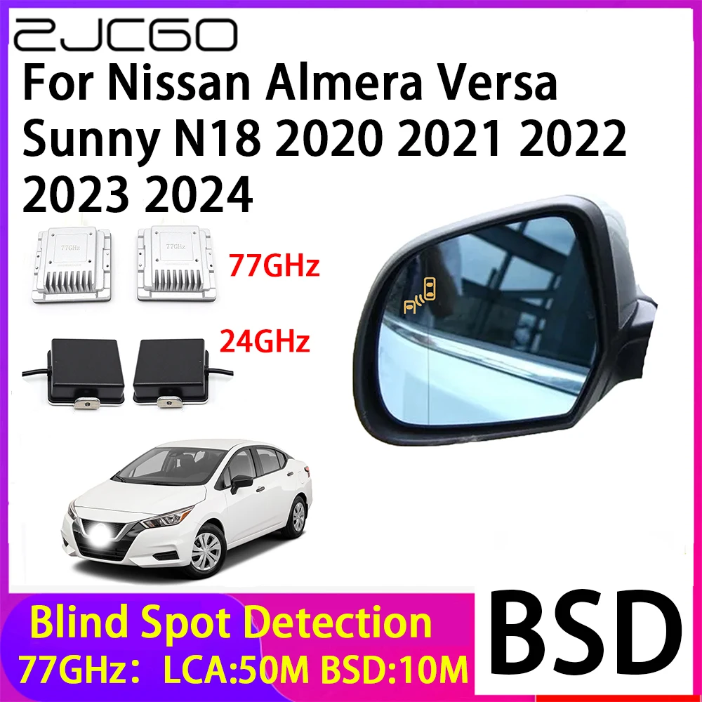 ZJCGO Car Blind Spot Detection BSD Mirror Rear Radar Detection System for Nissan Almera Versa Sunny N18