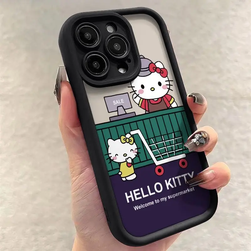 thumbnail image 1 of Sanrio Hello Kitty Cat Pom Purin TPU Soft Phone Case for iPhone 15 14 13 12 11 Pro Max XR XS X 7 8 Plus SE2 Silicone Cover Funda, 1 of 4