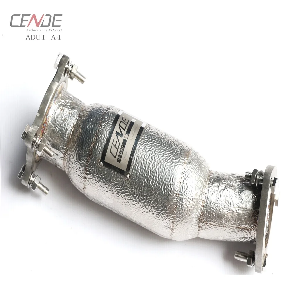 Cende Professional High-Flow Heat Shield A4 B8 B9 Downpipe Per Audi A4 Downpipe 2008 +