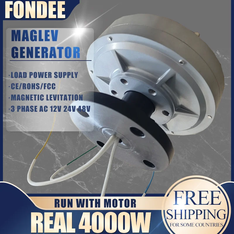 3000W Generator Wind Turbine Low Speed Gearless Permanent Magnet AC Alternators Hydroelectric Generator High Output Power