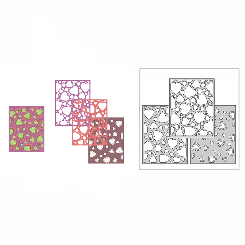 

Новинка набор многослойных сердец ручная работа 2022 вам нравятся металлические Вырубные штампы для скрапбукинга и изготовления открыток своими руками тиснение форма без штампов