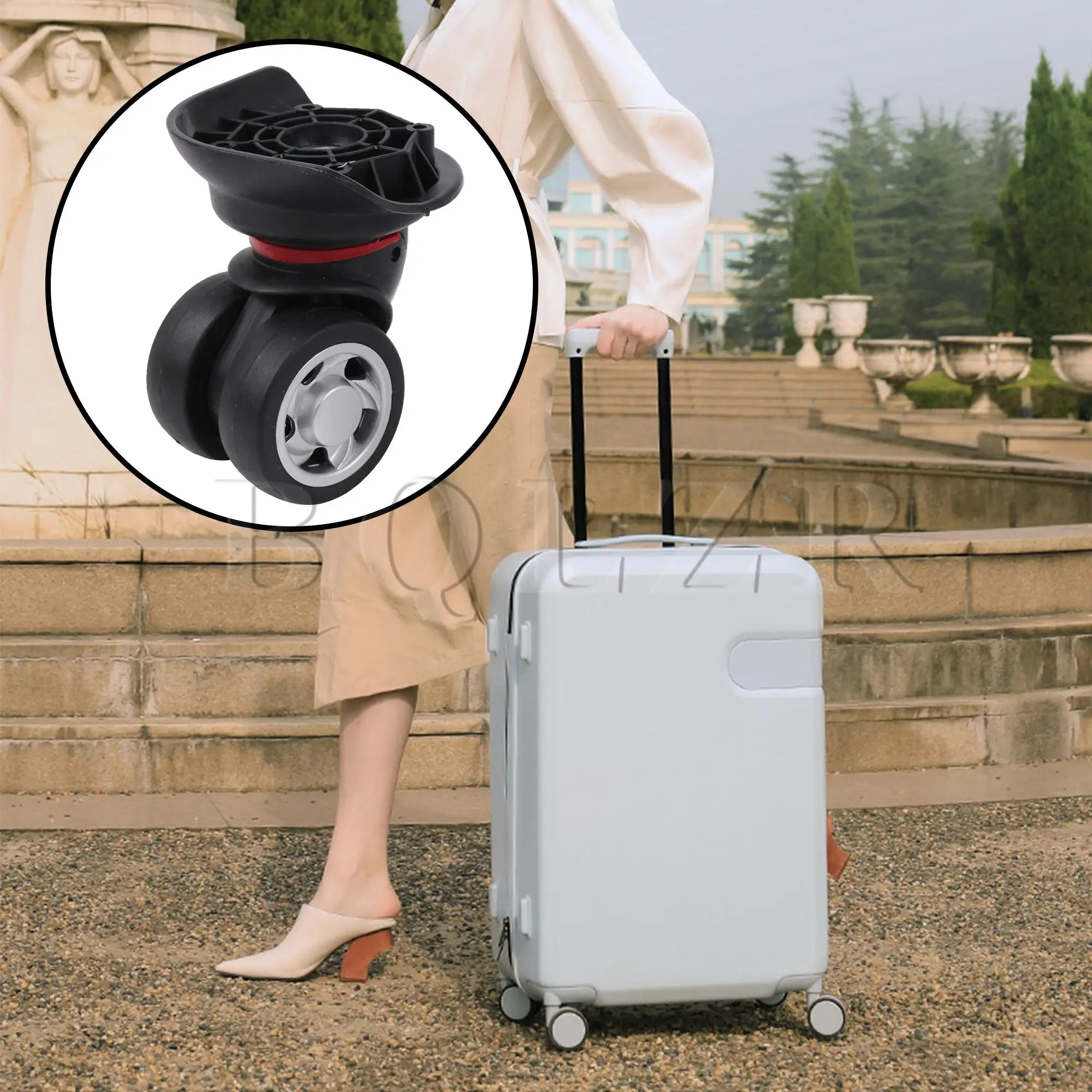 Ruedas Repuesto Para Maletas 2 Piezas Izquierdas Giratorias - Incluye Tornillos Y Destornillador