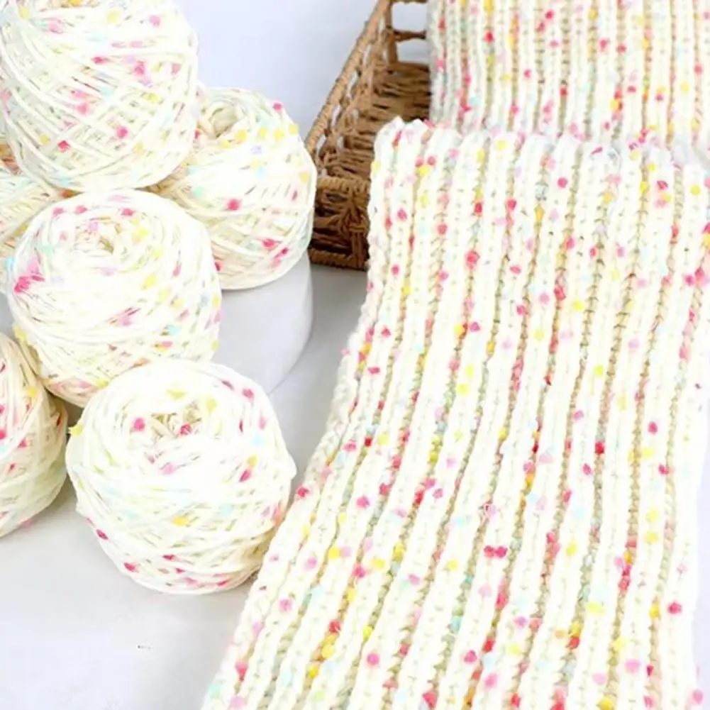 Pretty Knitting Yarn Wear Resistant Woolen Yarn Decorative DIY Colorful Woolen Ball Hand Knitting Crochet Thread