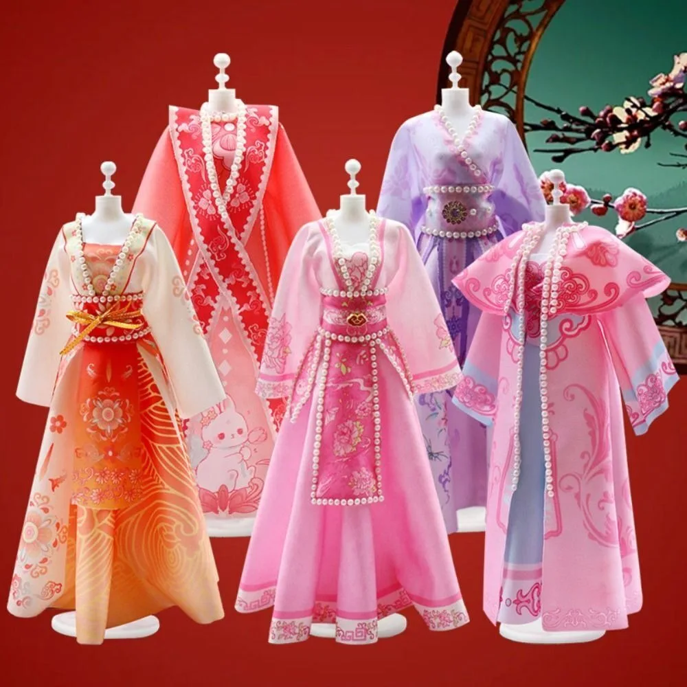 

Детские игрушки в китайском стиле, новая ткань, высококачественный производственный материал, упаковка, одежда, кукла, одежда ханьфу