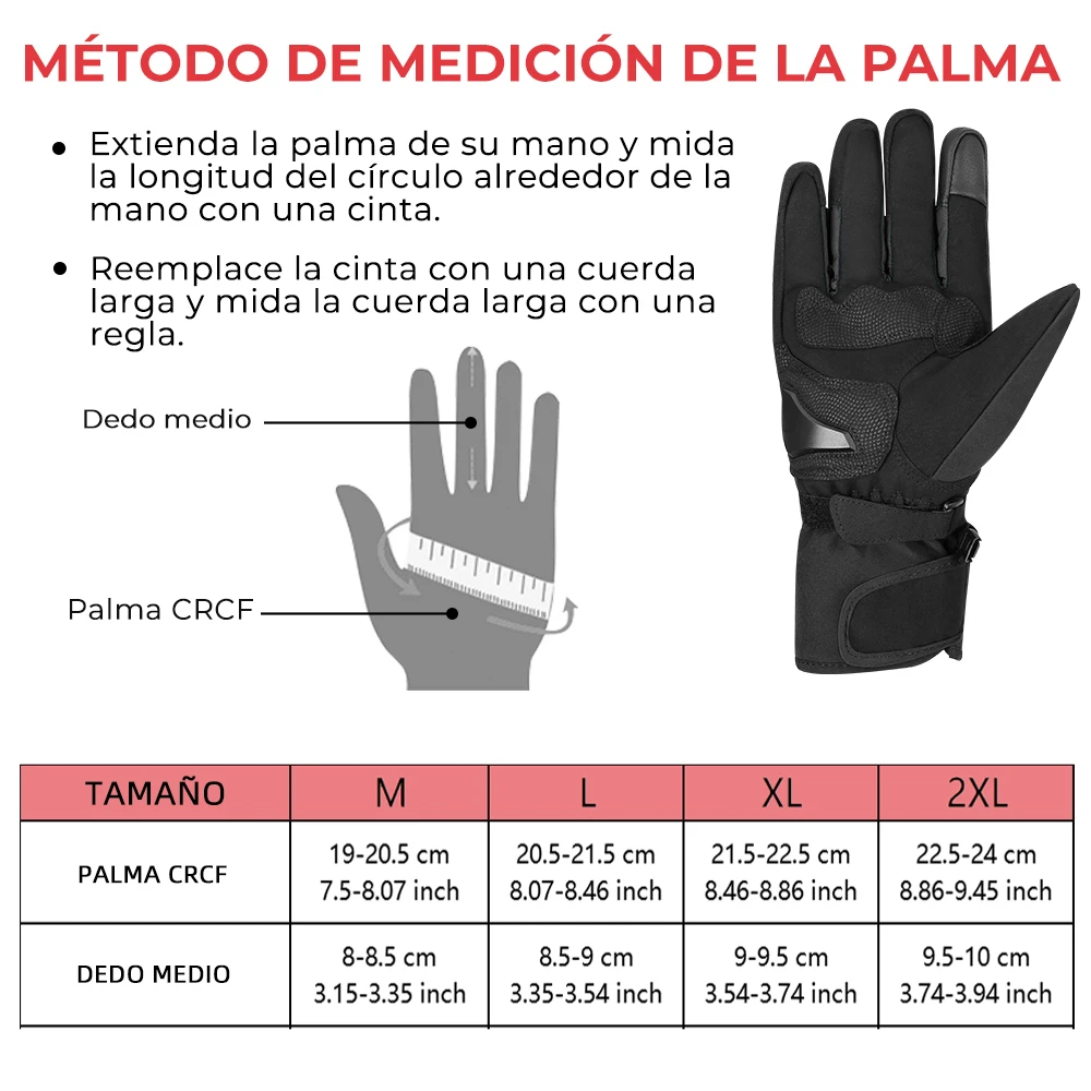 KEMIMOTO Guantes Moto 2KP Homologados Hombre y Mujer, Guantes Moto