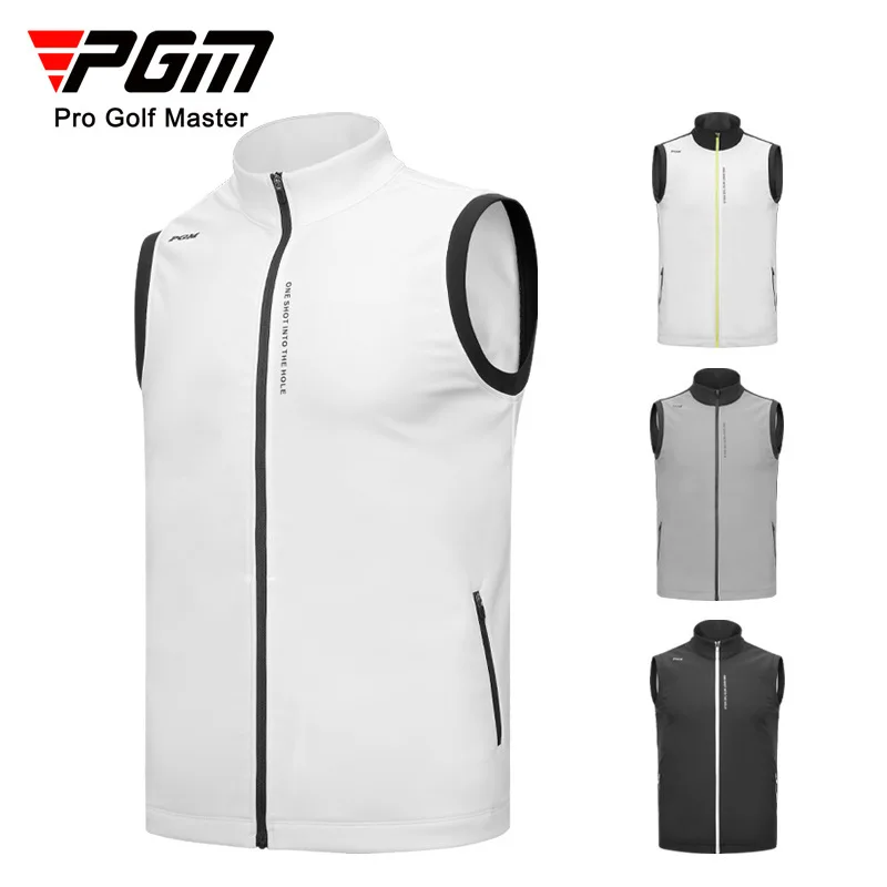 PGM Golf Men's Vest Coat Jackets Golf Wear for Men Autumn and Winter Light Absorbing and Heat Absorbing Sportswear YF523