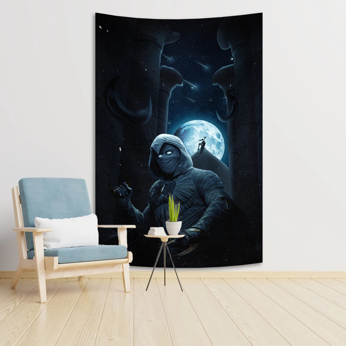 

Moon Knights Poster Tapestry Decoration Psychedelic Home Decoration Bohemian Bedroom Room Bedside Hanging Cloth