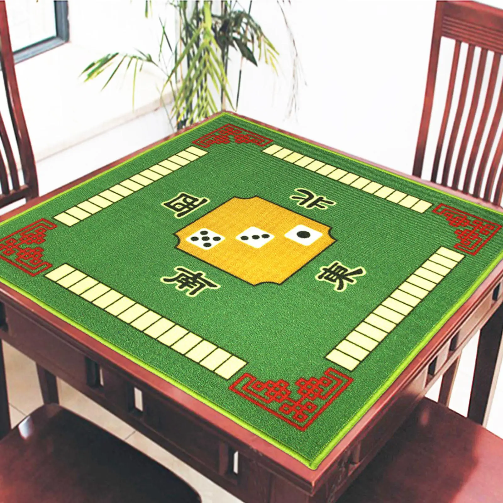 Tapis de Mahjongg antidérapant de forme carrée, réduction du bruit, nappe de Table de Mahjong pour jeux de bureau à domicile, accessoires de cartes de Mahjong Mahjongg Mat Anti Slip Square Shape Noise Reduction Mahjong Table Cloth Board for Home Desktop Games Mahjong Cards Accessories
