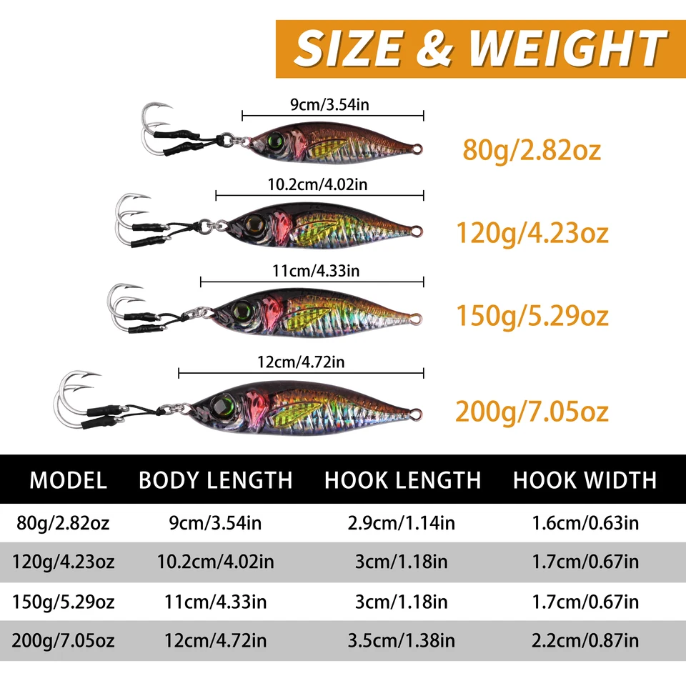 Ma Jig - Leurres métalliques de haute qualité pour la pêche en haute mer