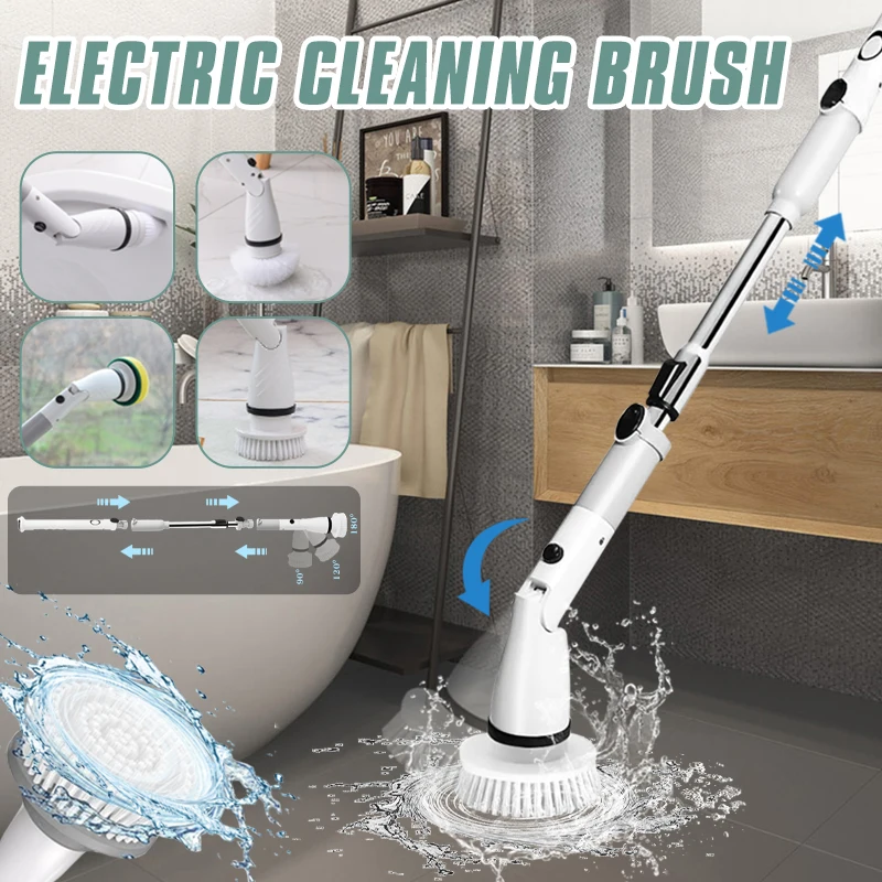 1pc Electric Spin Scrubber Cordless Electric Cleaning Kitchenware