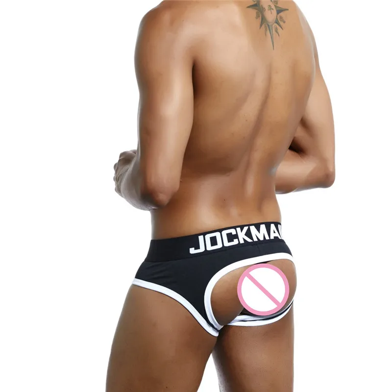 best mens underwear JOCKMAIL Brand Men Underwear Boxer shorts Backless Buttocks Cotton Sexy open back Gay Men Underwear JockStrap cuecas Gay panties mens boxers with pouch