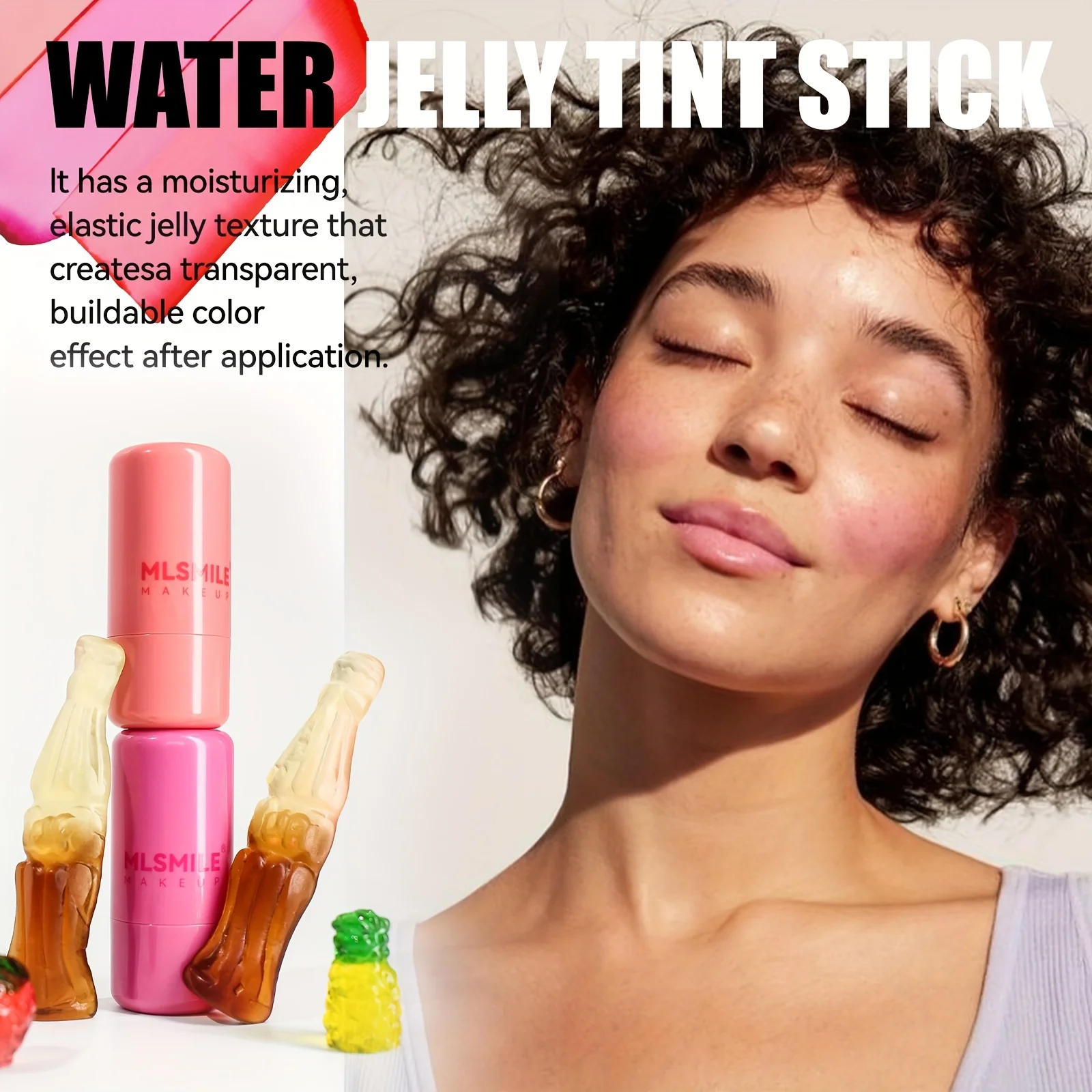Blush Stick Jelly Lip And Cheek Tint Multi-purpose Cooling Water Sheer Stain