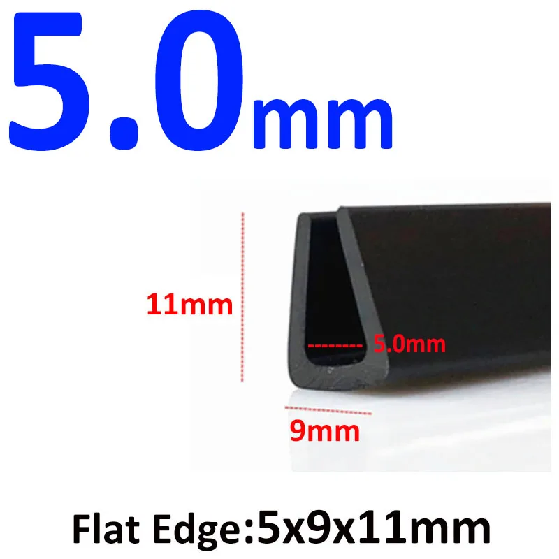 Durable Black Rubber U-Shape Edge Protector Seal