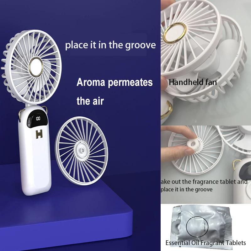 Mini Handheld Small Fan Portable Silent Office Desk Student On Dormitory Charging Outdoor Hand Holding Fan