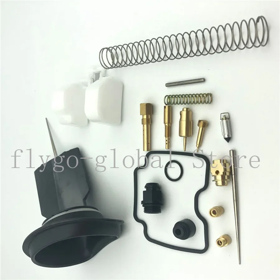For 2002-2005 Yamaha Grizzly 660 4x4 Motor Carburetor Carb Repair kit w/jet needles float valves