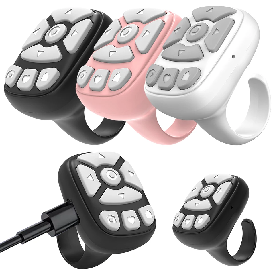 Ring Clicker Fernbedienung - App Seitenwender Mit 10m Reichweite Für Handy & Tablet