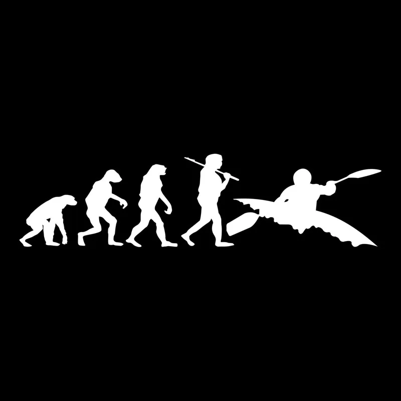 

JP personalized fashion Car Decal suitable for human kayak motorcycle vinyl waterproof STICKER BLACK / silver, 19cm * 5cm
