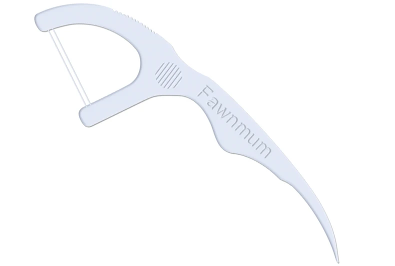 Fawnmum Zahnseide-Picks – 500 Stück Zahnstocher Twin Line Zahnseide reinigen zwischen den Zähnen, ungeschmack – Detail 2