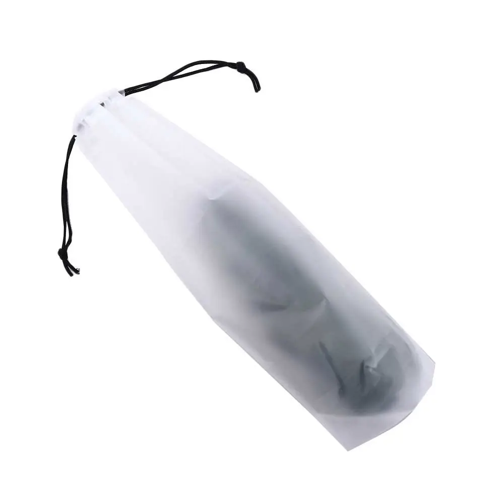 Matte Translucent Plastic Bag Umbrella Storage Bag Reusable Portable Umbrella Drawstring Storage Cover Home Organizer