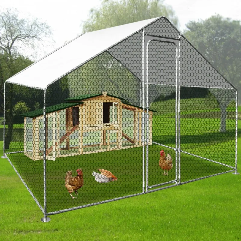 VEVOR Poulailler 220x106x104 cm Volière Enclos Extérieur avec Bâche Étanche  Résistant au Soleil pour Jardin Ferme Cage de Parc Métallique pour Petits  Animaux Domestiques Canards Poules Oiseaux Lapins - AliExpress