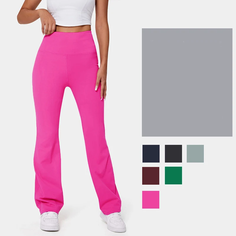 

Women's Tight Pants with High Elasticity and Nudity Moisture Absorption and Quick Drying Flared Pants