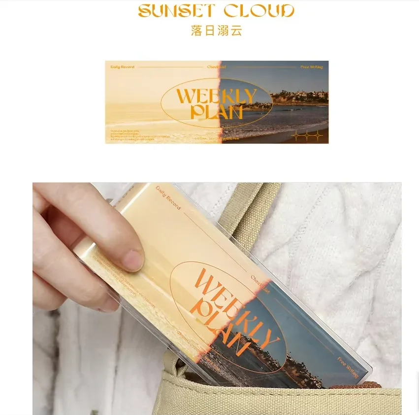 Saturday Sunshine Series Pocket Notebook with PVC Cover - Weekly Planner and Diary Journal
