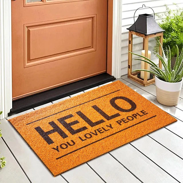 Non-Slip Doormat Carpet Mat Hello Mats For Front Door Funny Door Mats  Outside Entrance Doormat Rug Kitchen Carpet Home Decor - AliExpress