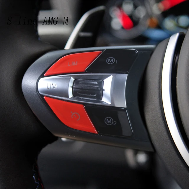 Bouton de volant de voiture mutips accessoires décoration d'autocollant de  bouton de direction en fibre carbone pour bmw - SENEGAL ELECTROMENAGER