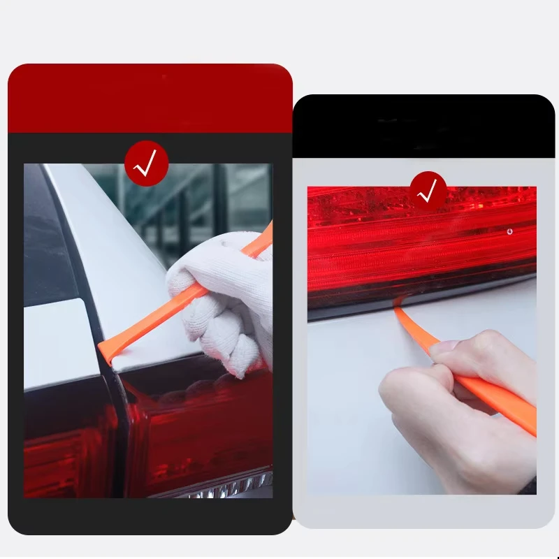 3Pcs Vinyl Car Wrap Tool Micro Stick Squeegee Window Tinting Kit Corner Scraper Curves Slot Tucking Tools Gap Film Cutter