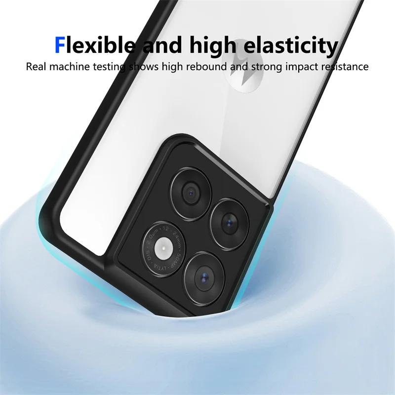 Shockproof Clear Silicone Back Cover with Camera Protection