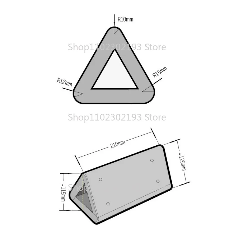DIY Leather Craft Bend Fixed Mold Leather Wallet 3 Angle Radius 10/12/15MM leather craft tools