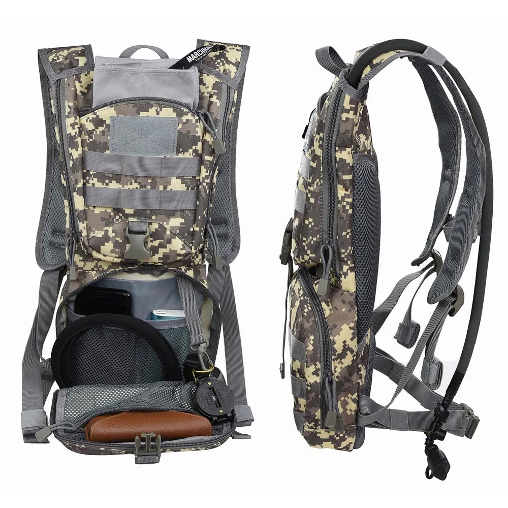 Tactical Training Kettle Backpack Durable Oxford Outdoor Hiking Cycling Hydration Pouch Bags Military Sports Molle Backpack