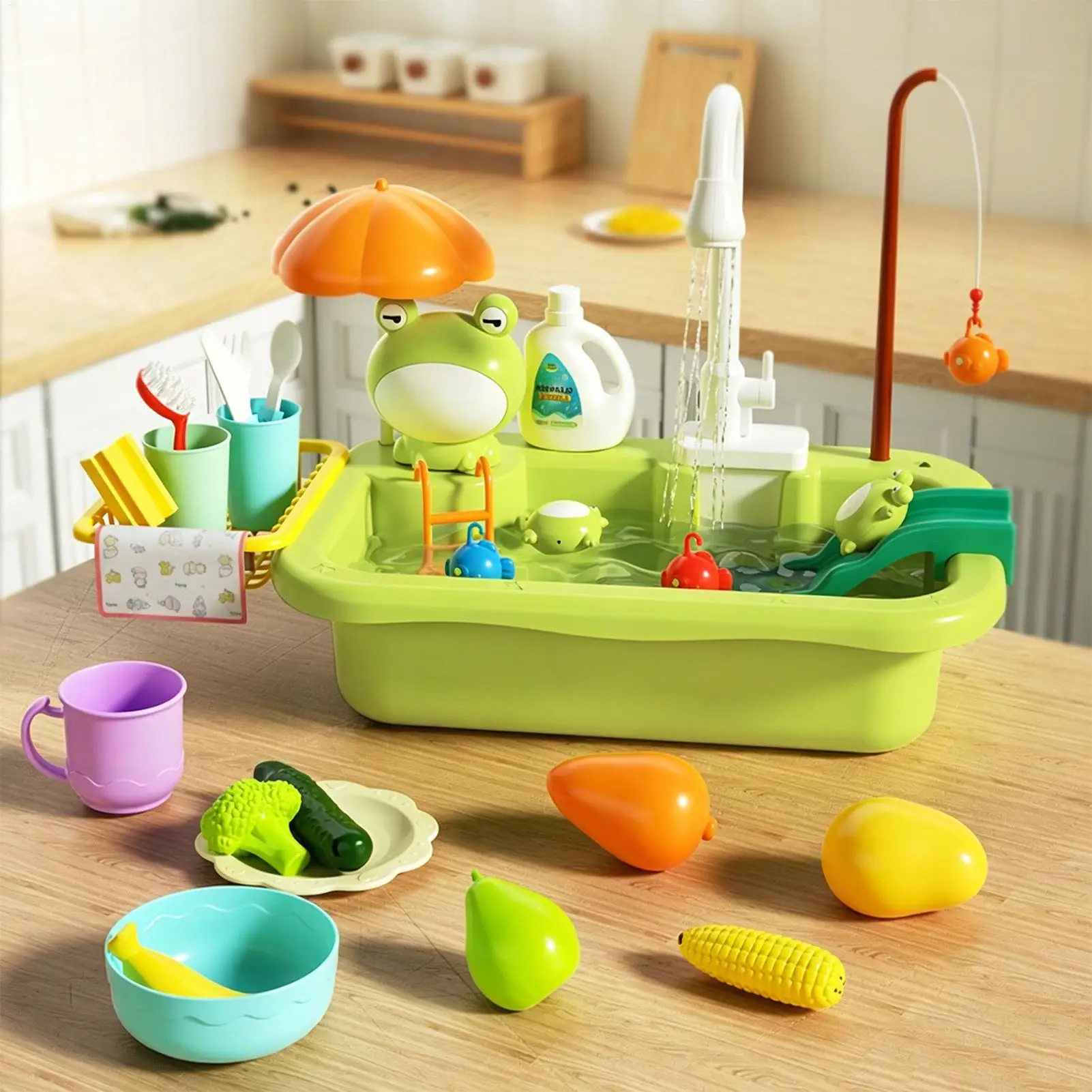 Wassertisch für Kinder mit Pumpe, Spielbecken, Pool für den Garten, sensorisches Spielzeug für Jungen, Mädchen und Vorschulkinder_voghion.com