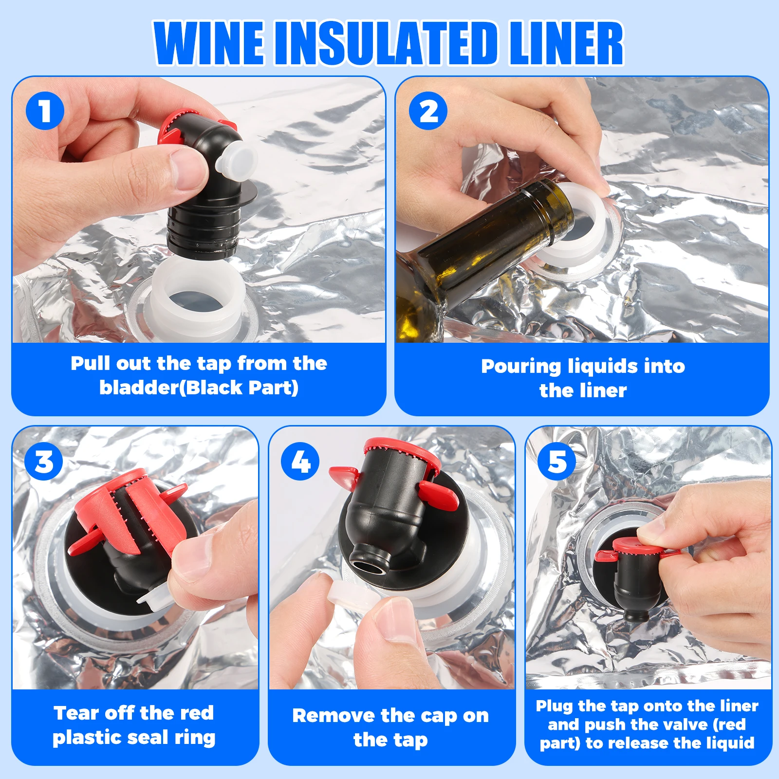 Wine Tote With Drink Dispenser, Canvas Wine Purse With Hidden Insulated Compartment, Beach Portable Wine Bag Shoulder Bag