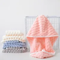 Coral Fleece Hair Cap for Quick Drying - Ultra Absorbent & Thick Hat for Women Quick Drying Towel for Bath Bathroom All Seasons 1