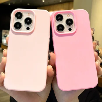 Fashion Candy Colors Soft Phone Case for IPhone 16 12 14 13 15 Pro Max 14Plus Camera Bumper Shock Protection Matte Cover Coque 1