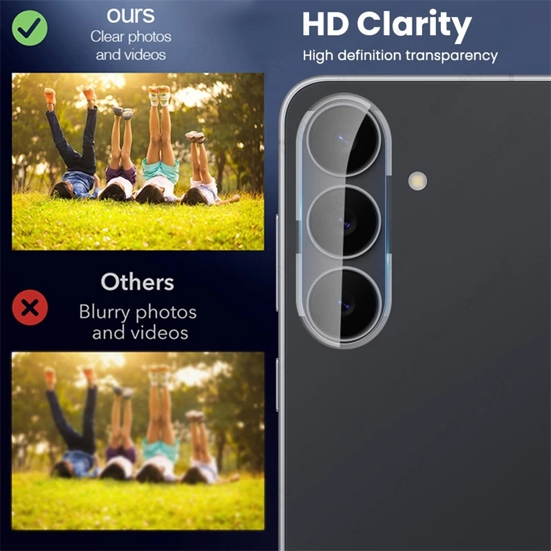 Clear 3D Curved Camera Protector with 9H Tempered Glass Lens Cover