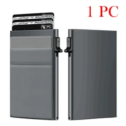 Luxury RFID Slim Metal Cardholder Wallet (Grey A)