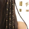 40/80PCS Elegant Hollow Out Hair Rings  For Women Girls DIY Hair Accessories Loc Hair Jewelry for Braids