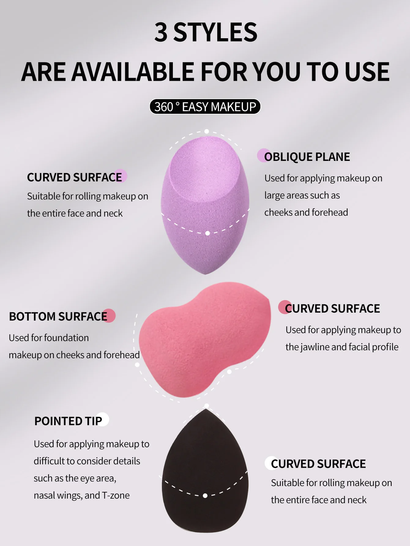 50PCS Mixed color Makeup Sponge,Suitable For Cream & Powder Concealer, Loose Powder Makeup Applicator Random mixing of colors 2