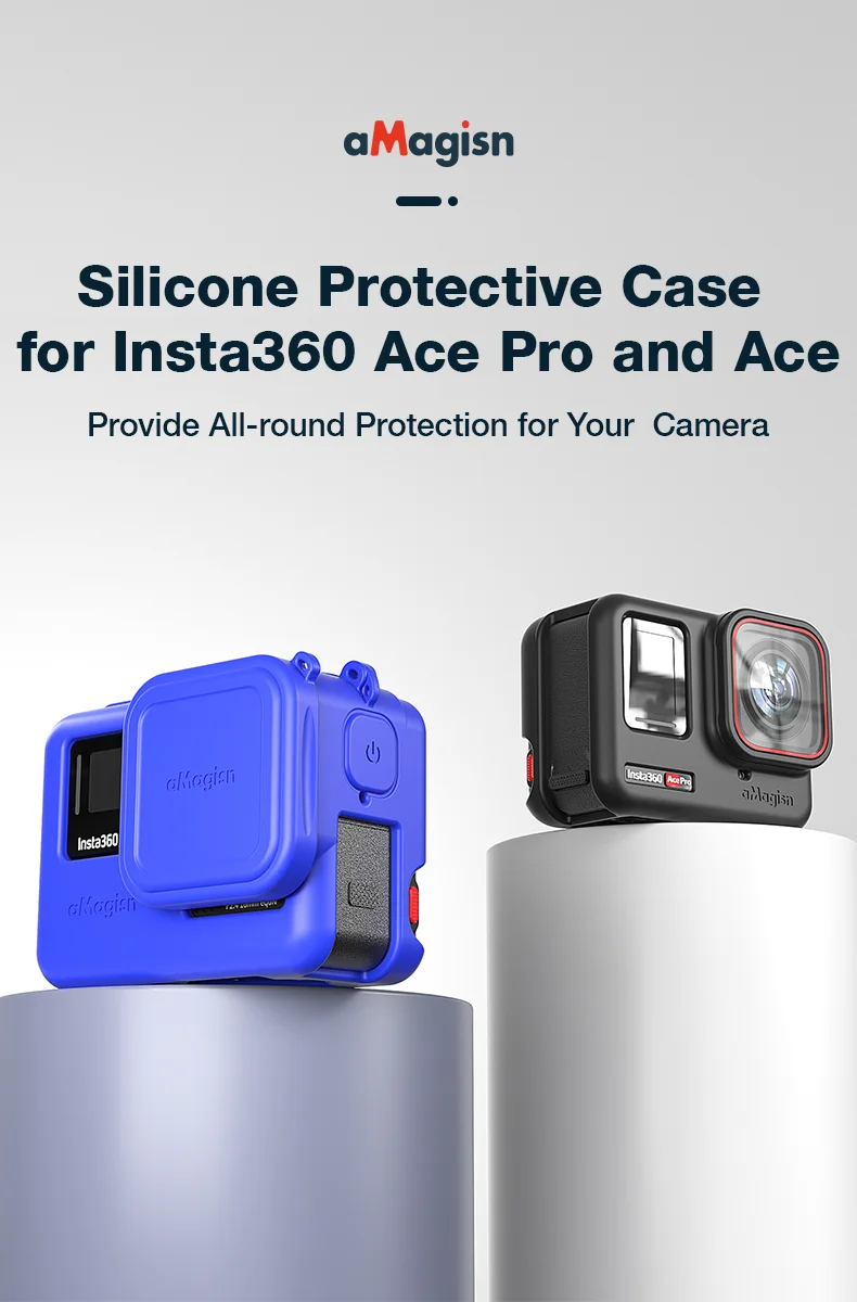 Description Picture 2 of itemSilicone Case For Insta360 Ace/Ace Pro Soft Protective Shell Action Camera Lens Cap Scratch-proof Housing Body Cover Accessories