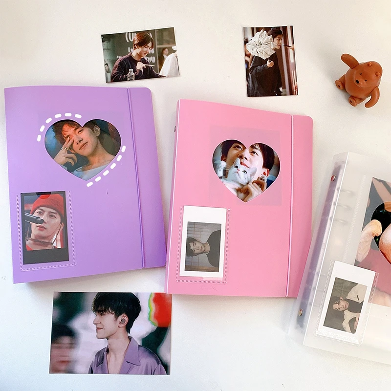 

Альбом для фотографий A5, с матовой надписью Love, с вырезами, Kpop Idol, держатель для фотографий, коллекционная Книга в Корейском стиле, альбом для фотографий