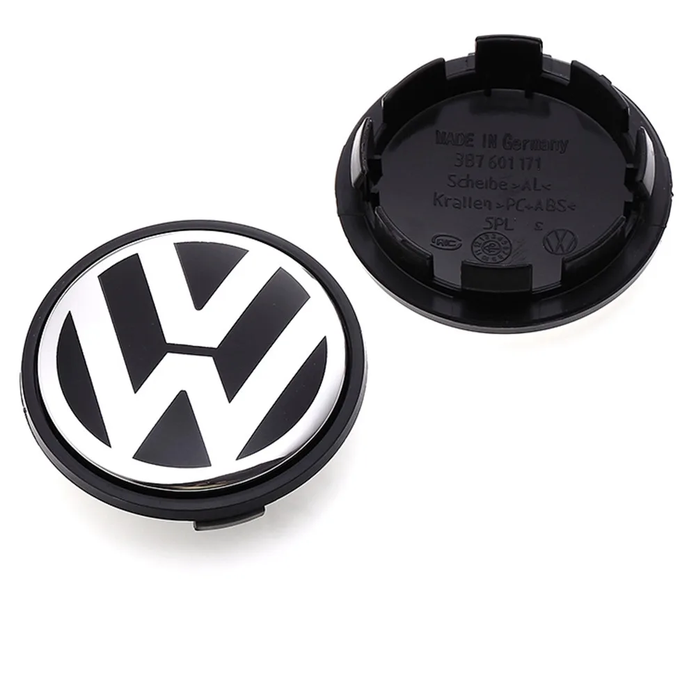 Genuine VW Beetle Cabrio 2002-2010 16" Wheel Center Hub Cap Cover - Type 3, Silver/Black