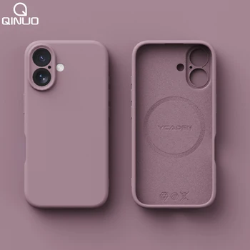 Original Liquid Silicone Magnetic Phone Case For iPhone 17Air 16 Plus 15 14 13 12 17 Pro Max Magsafe Wireless Charge Matte Cover 1