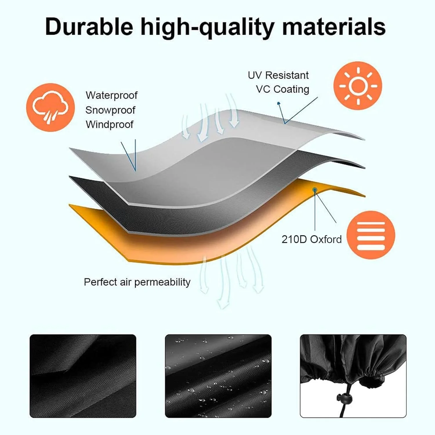 55 Gallon Drum Cover Water Storage Barrel Outdoor Waterproof Rain Snow Bucket Cover with Drawstring UV Protection Anti Dust water tank cover tote water tank cover