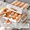 32 compartment capacity refrigerator egg organizer storage box, drawer style egg rack ,double-layer egg shelf preservation box 3