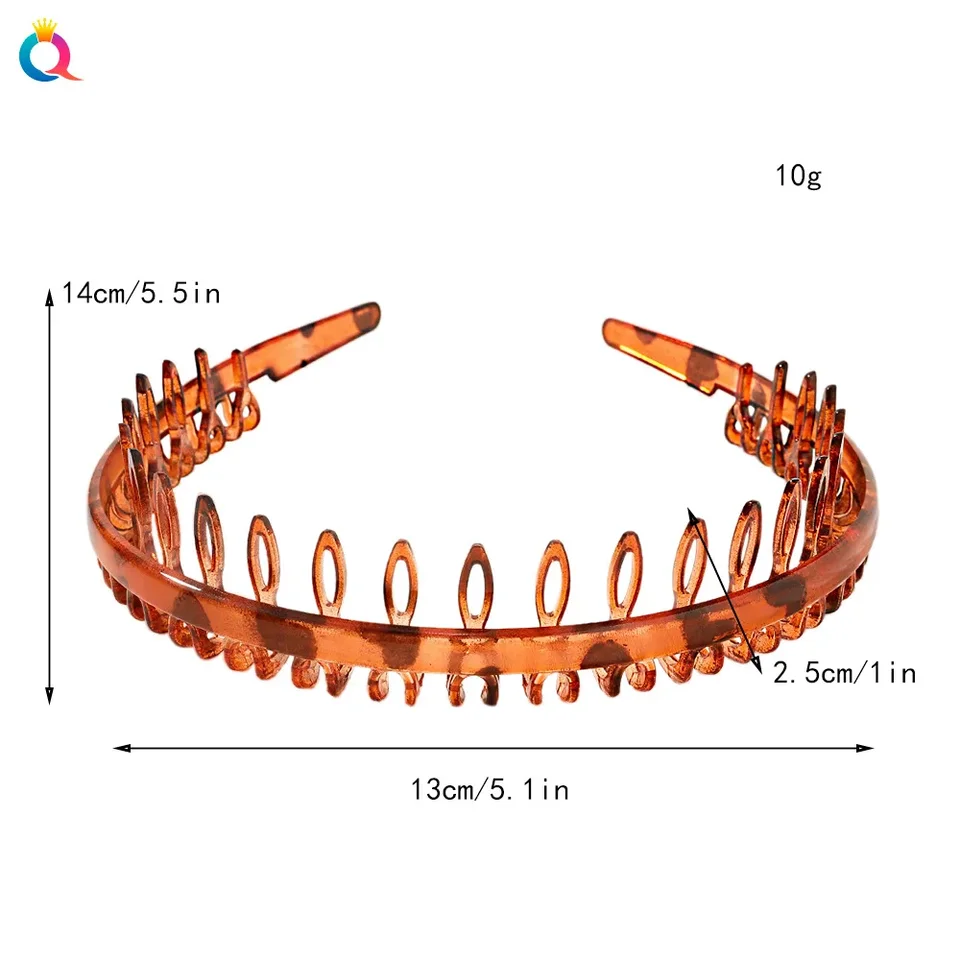 Zigzag - Cerchietto per capelli da donna, ondulato, zig- , per capelli con denti di squalo, antiscivolo, ondulato