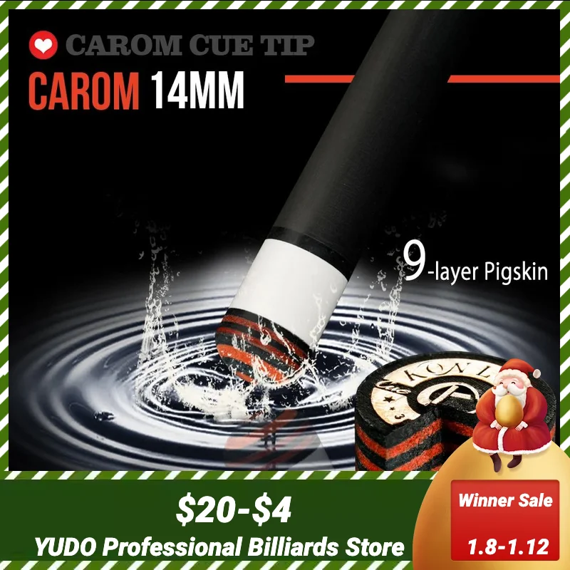 Kollen Carom Tip 3C Plus Pro-Tip 3 Cushion Carom Cue Tip Suggerimenti Per Stecca Da Biliardo 14Mm Libre Cue Accessori Da Biliardo Professionali